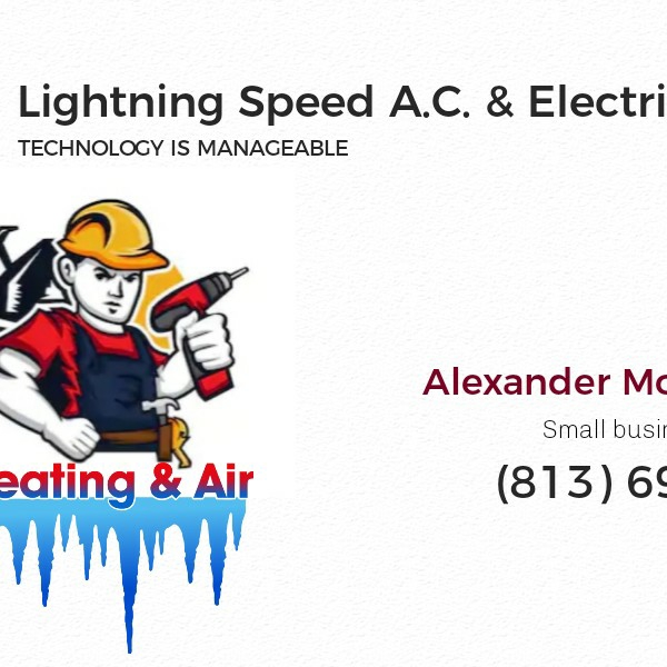 Lighting speed A/c and Electric logo