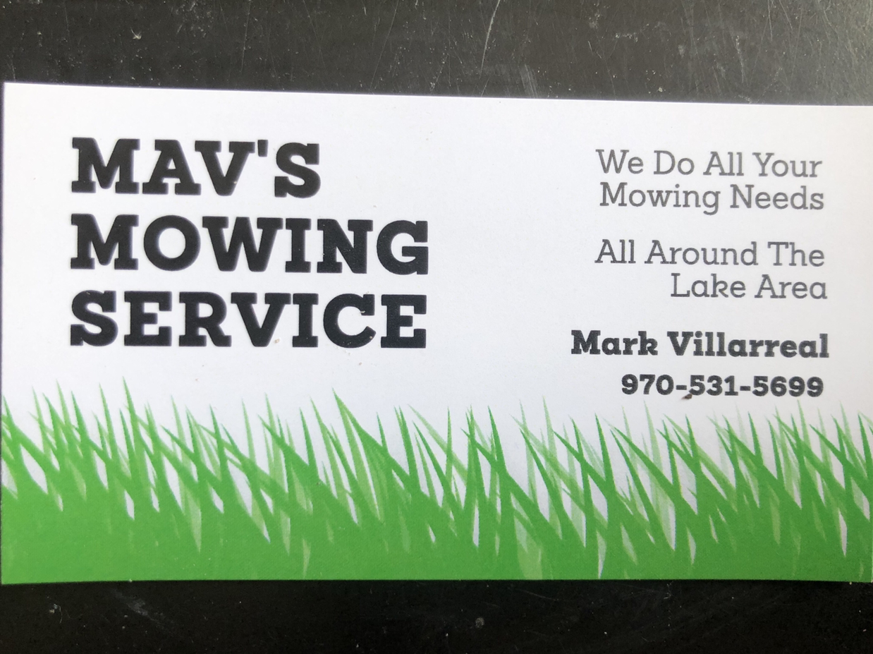 Logo for Mavs Mowing Service
