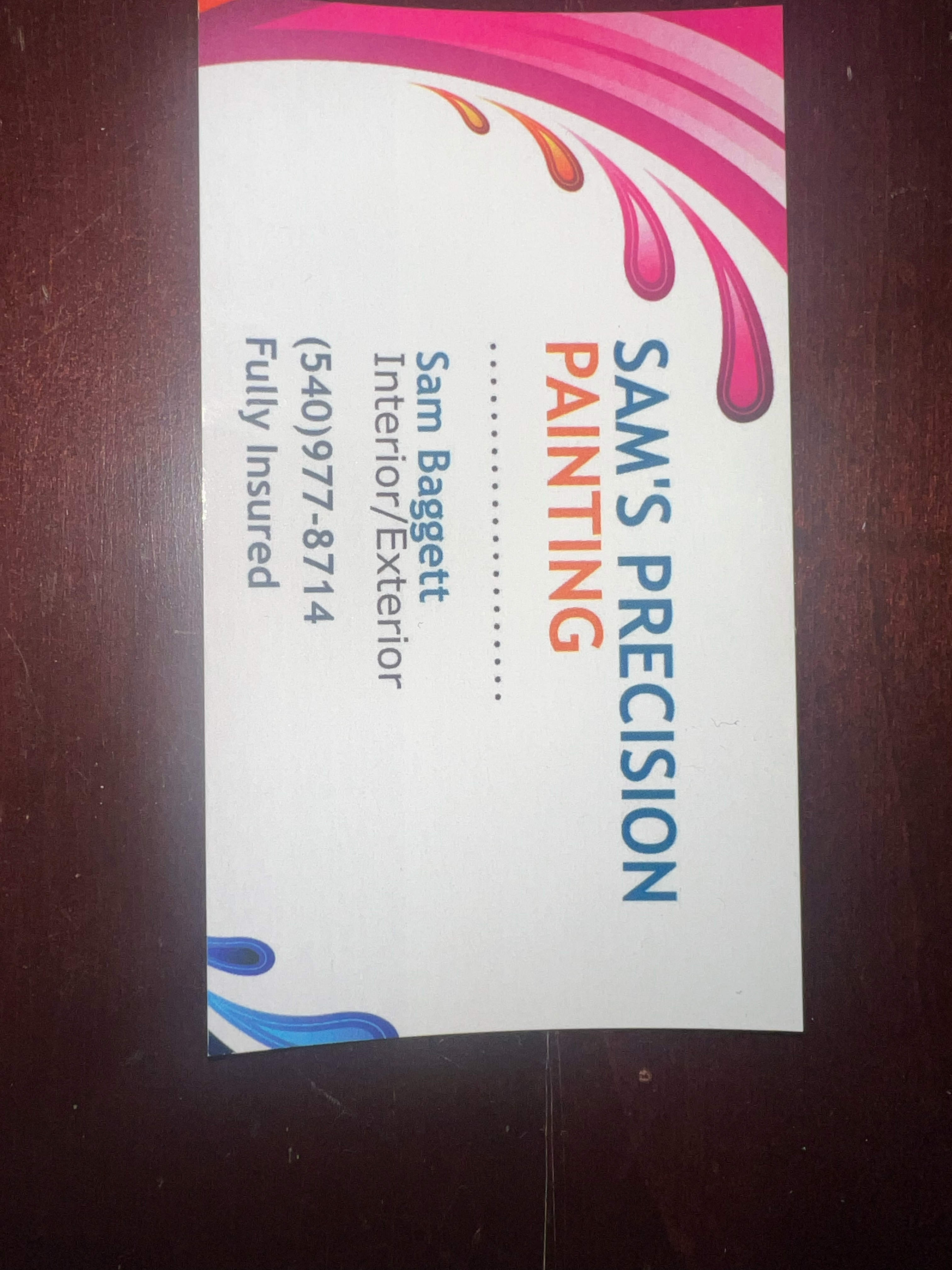 Sam's Precision Painting logo