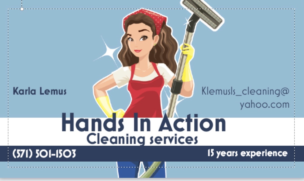 Hands in Action cleaning services logo