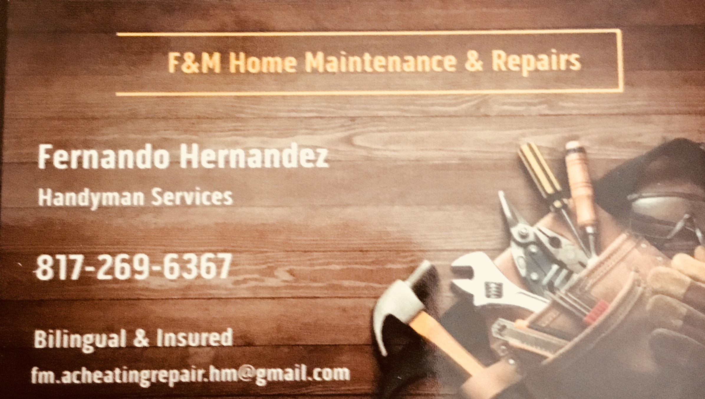 Logo for F&M Home Maintenance & Repairs