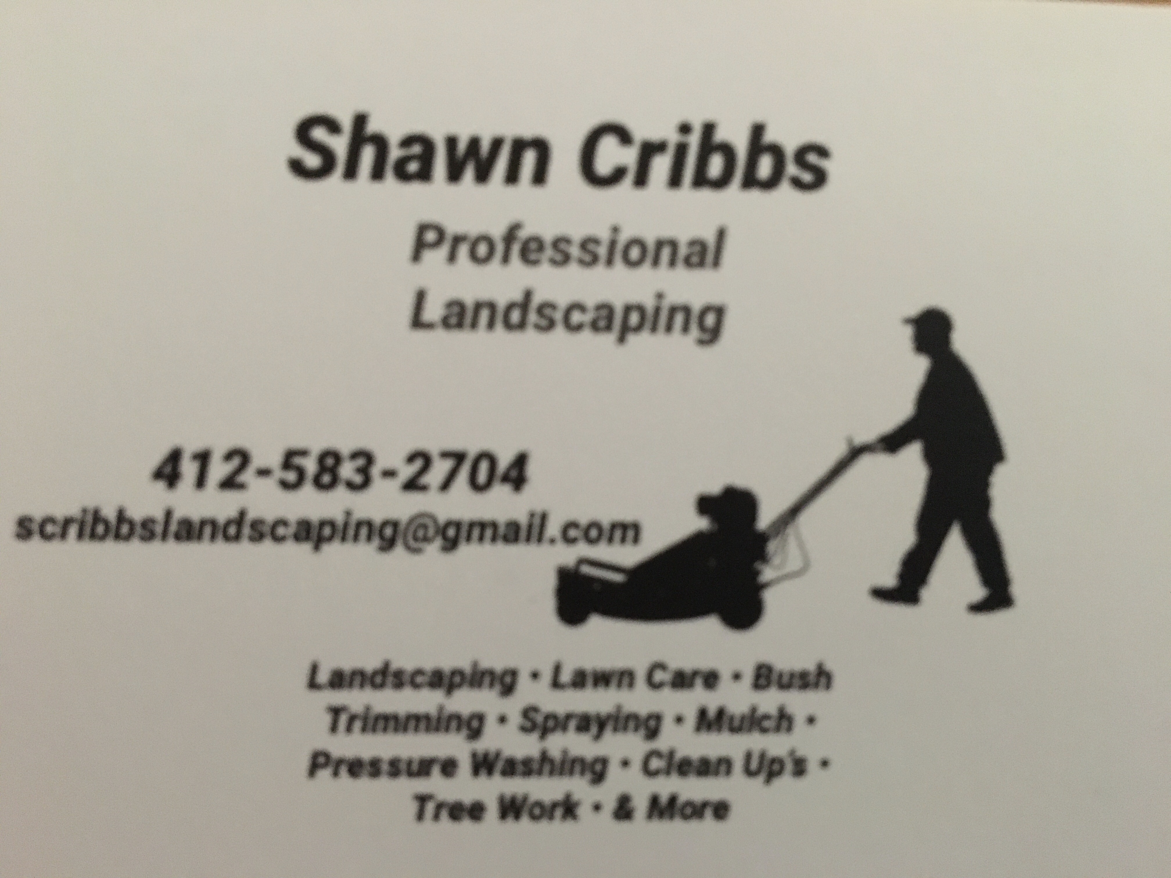 Shawn Cribbs professional landscape logo