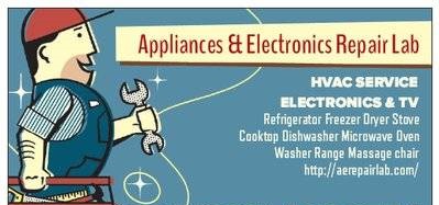 APPLIANCES AND ELECTRONICS REPAIR LAB logo