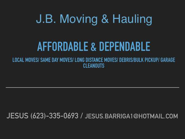 J.B. Moving & Hauling logo