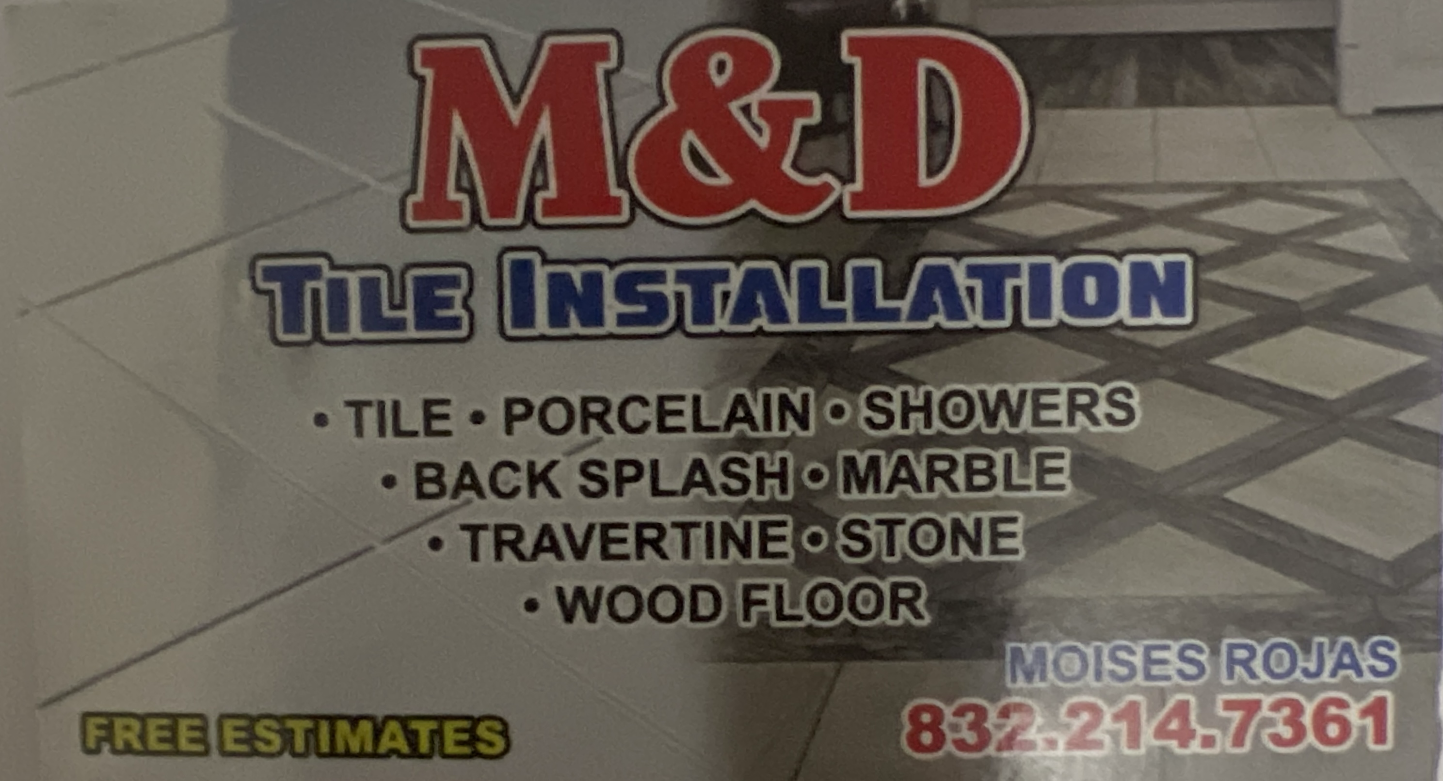 Logo for M&d tile services
