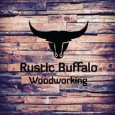 Rustic buffalo woodworking logo