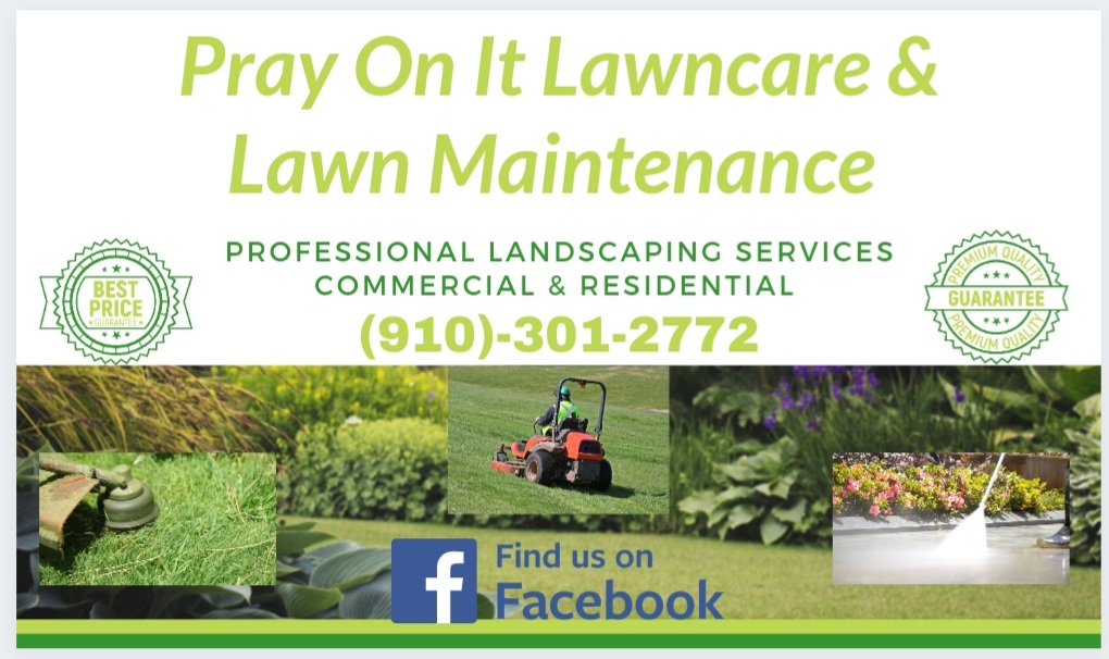 Pray on it lawn/care logo