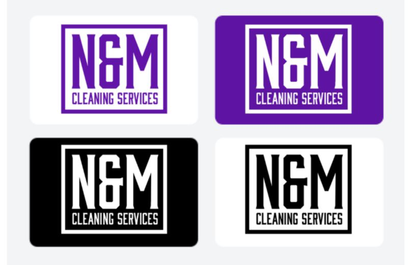 Logo for N&m cleaning services