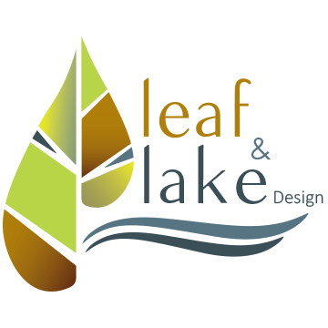 leaf & lake design logo