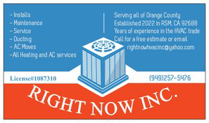 Logo for Right Now Heating and Air Conditioning Inc.