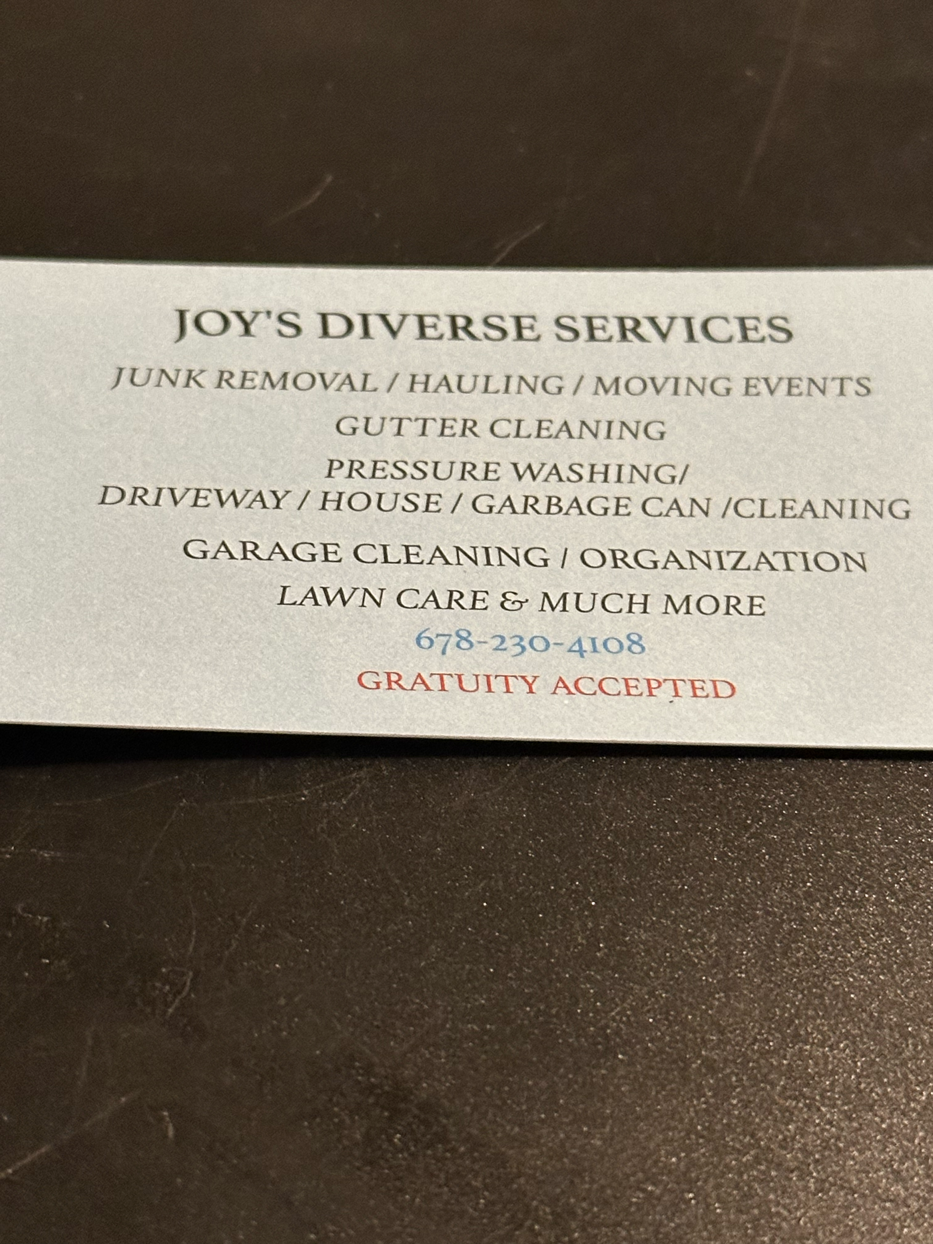 Logo for Joy's Diverse Services