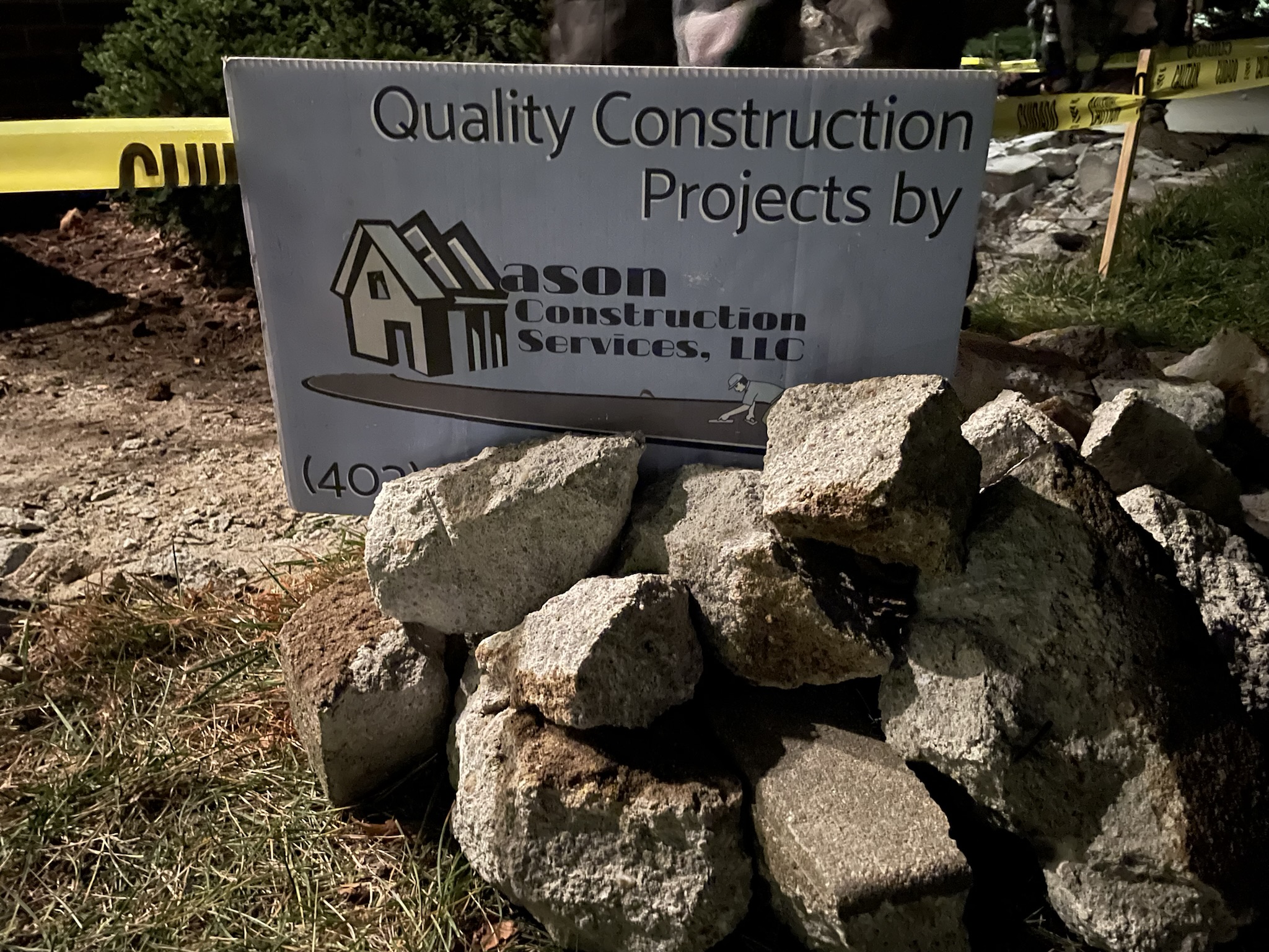 Mason construction services logo