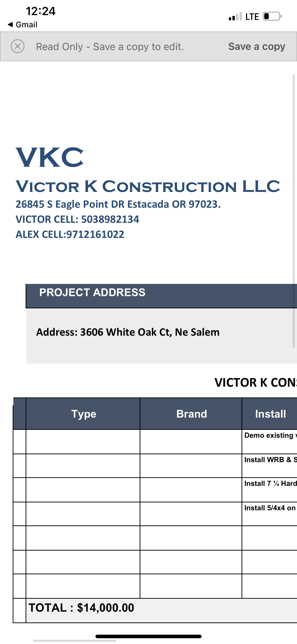 Victor K Construction LLC logo
