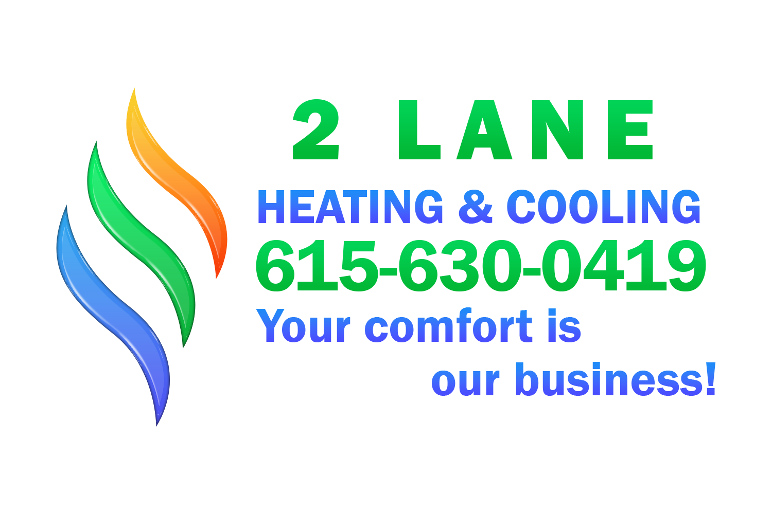Logo for 2 Lane Heating and Cooling LLC