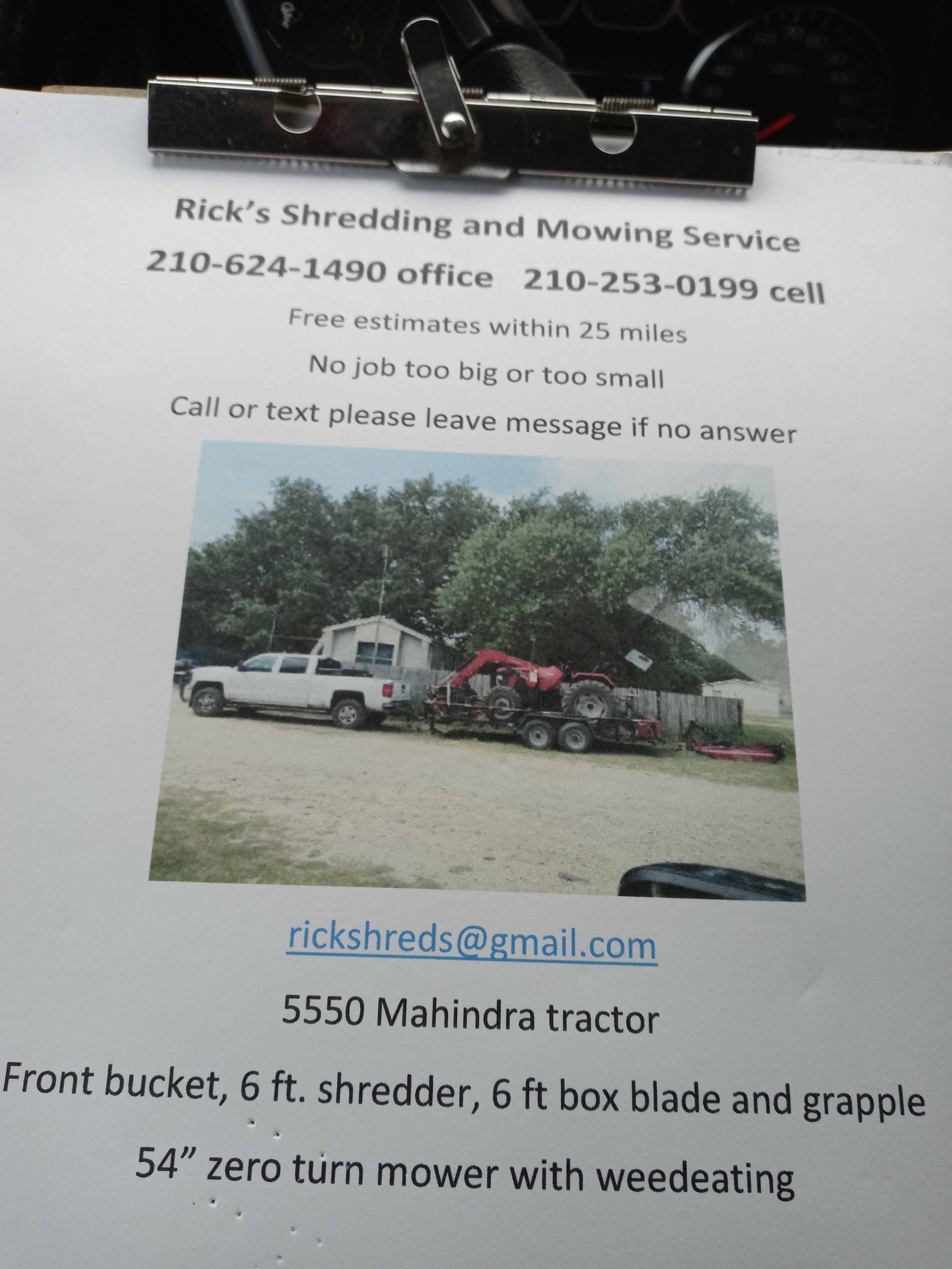 Avatar for Rick's Mowing and Shredding