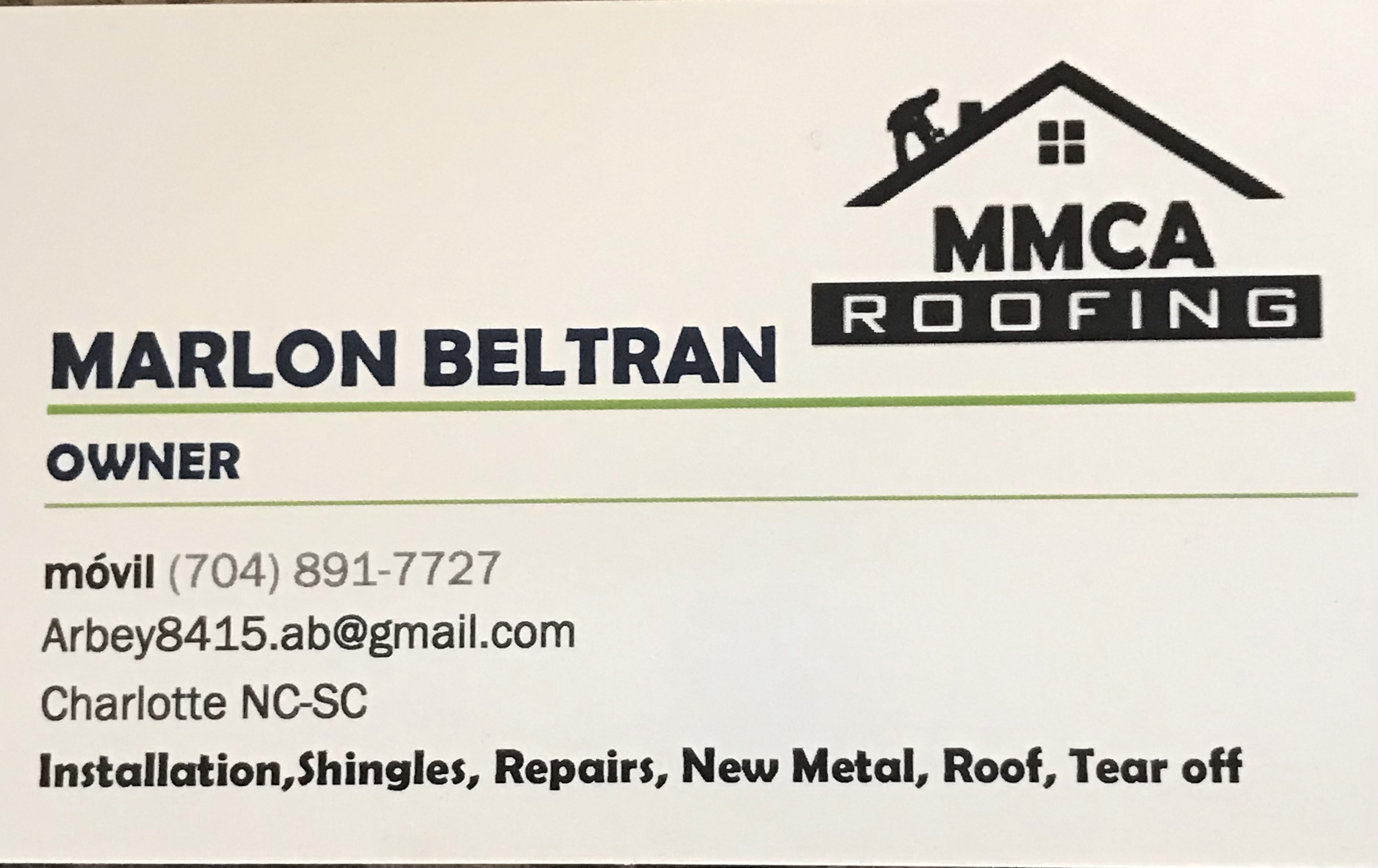 Logo for MMCA ROOFING