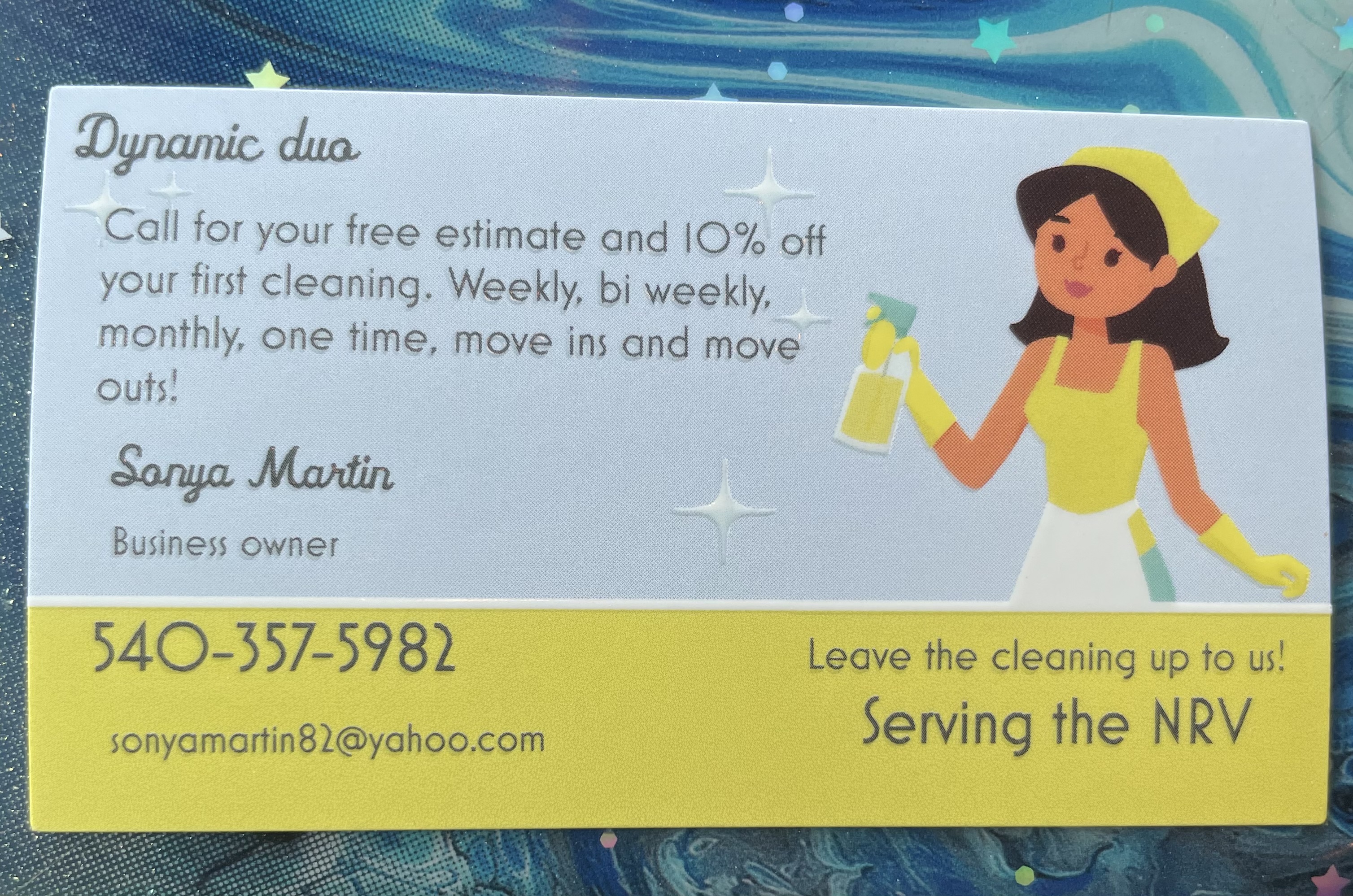 Dynamic duo cleaning service logo
