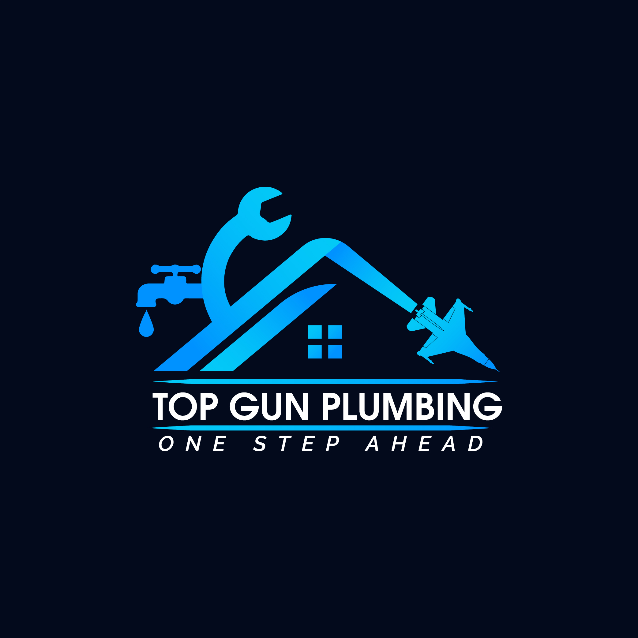 top gun plumbing logo