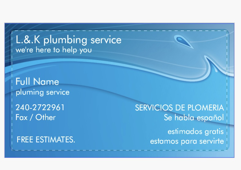 L&K plumbing service logo