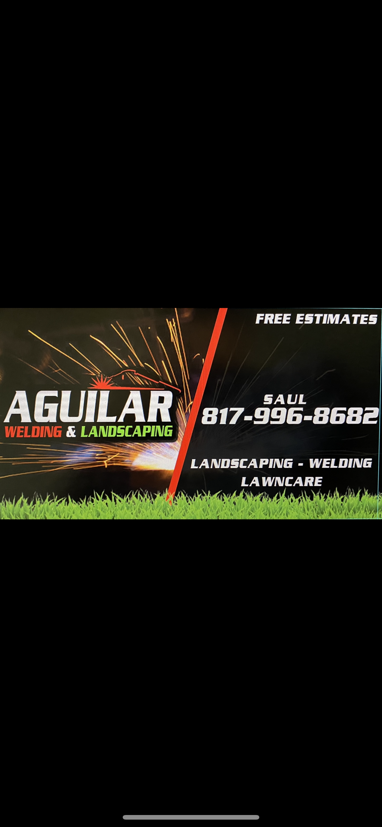 Aguilar welding and landscaping logo