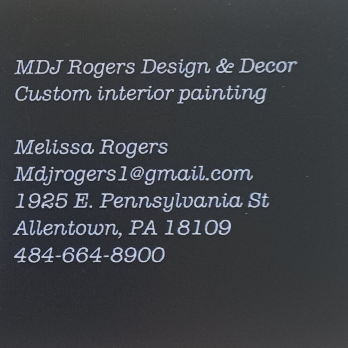 MDJ Rogers Design and Decor logo