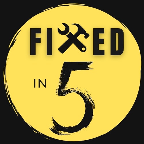 Fixed in 5 logo