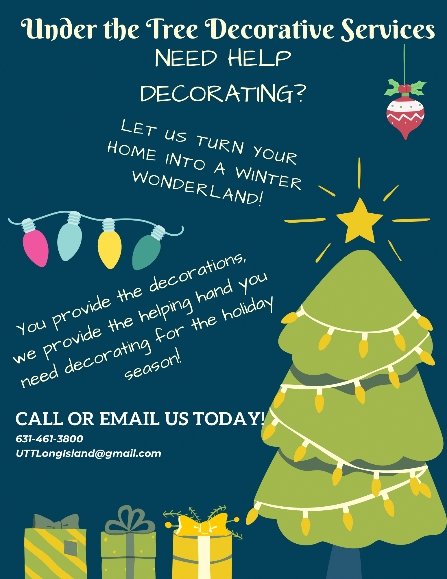 Under The Tree Decorative Services logo