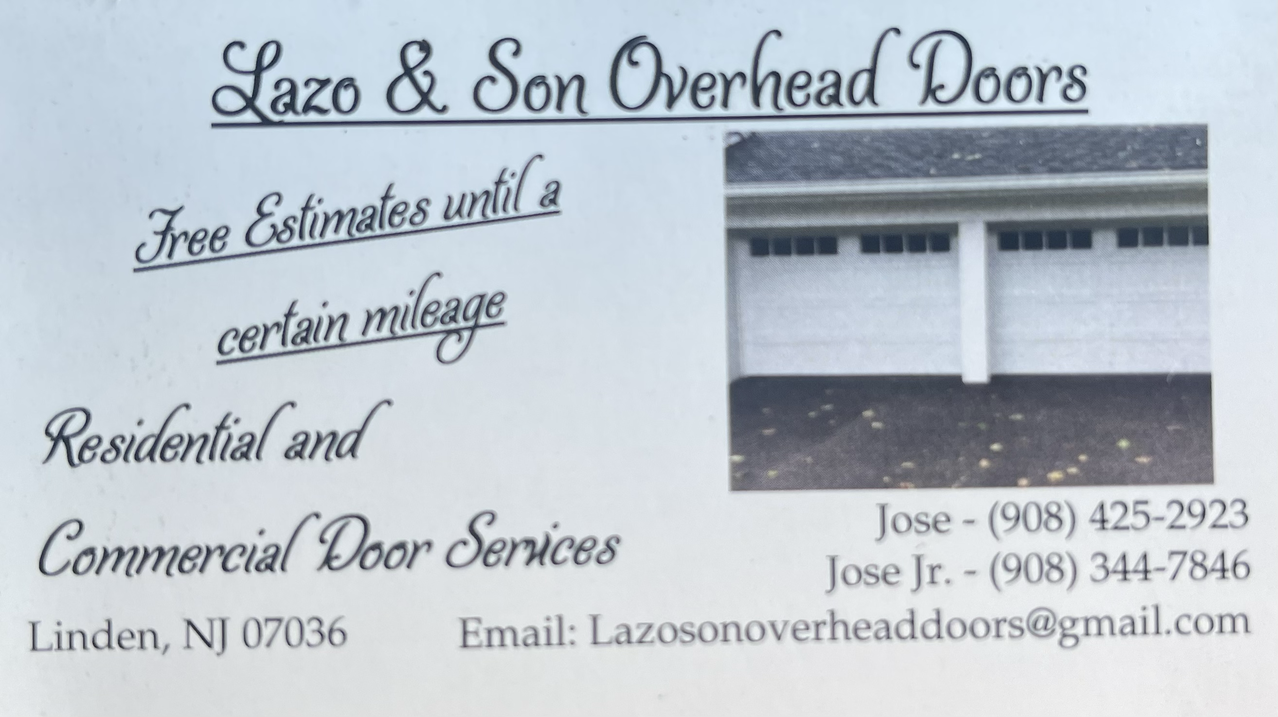 Logo for Lazo & Son Overhead Doors