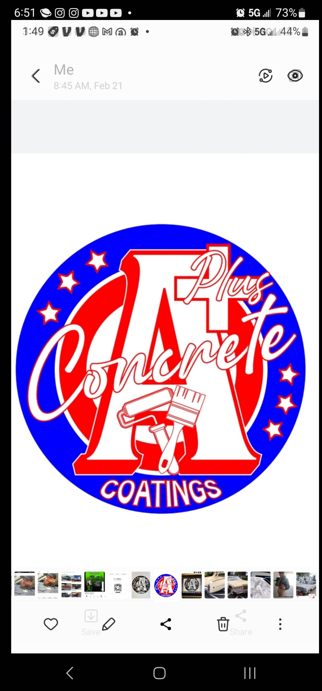 Logo for APlus Concrete Coatings