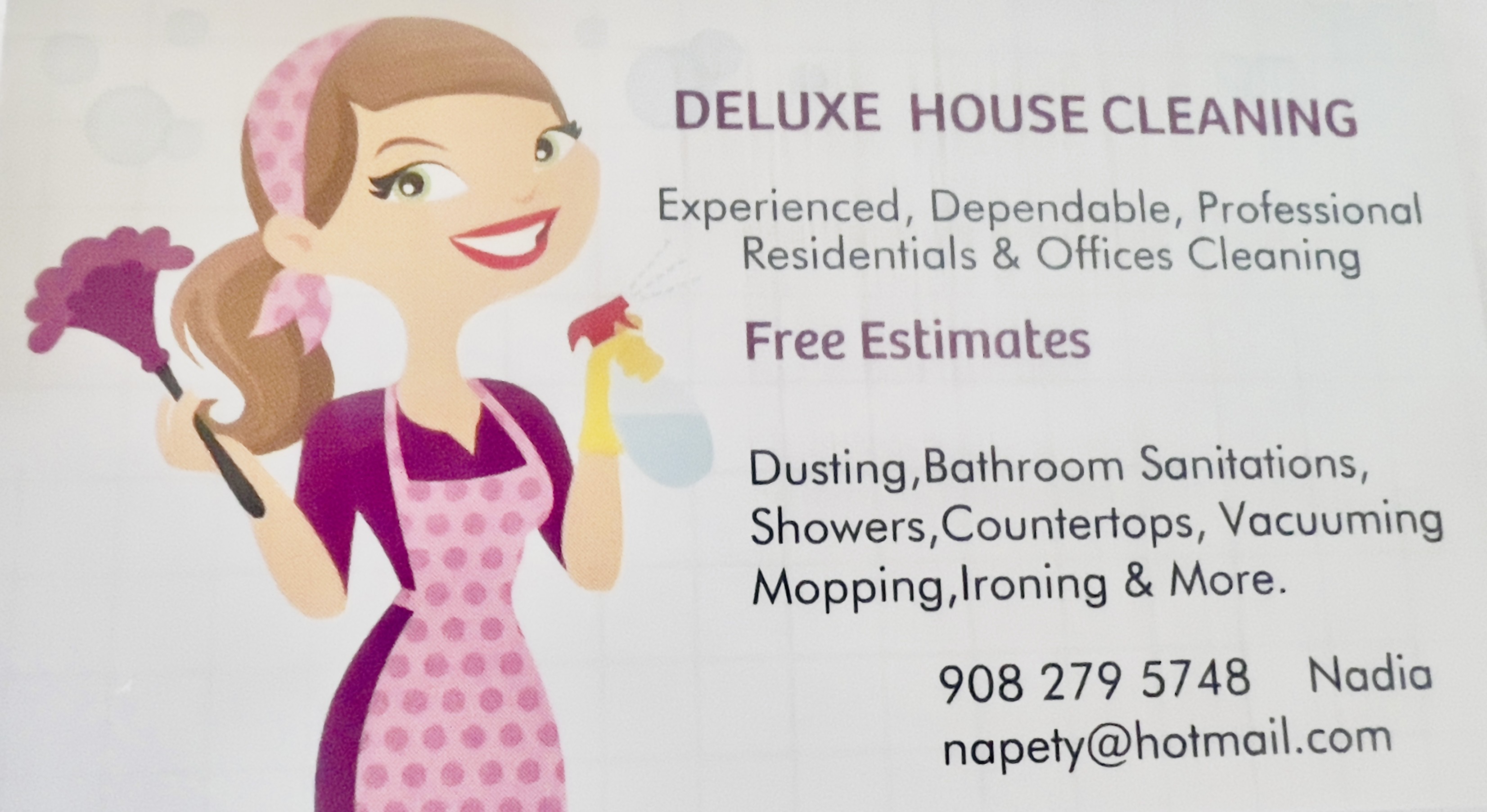 Logo for Deluxe house cleaning