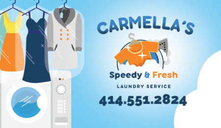 Carmella's speedy and Fresh Laundry Service logo