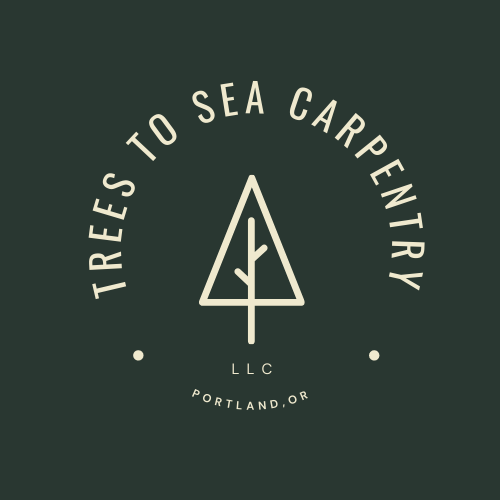 Logo for Trees to Sea Carpentry llc