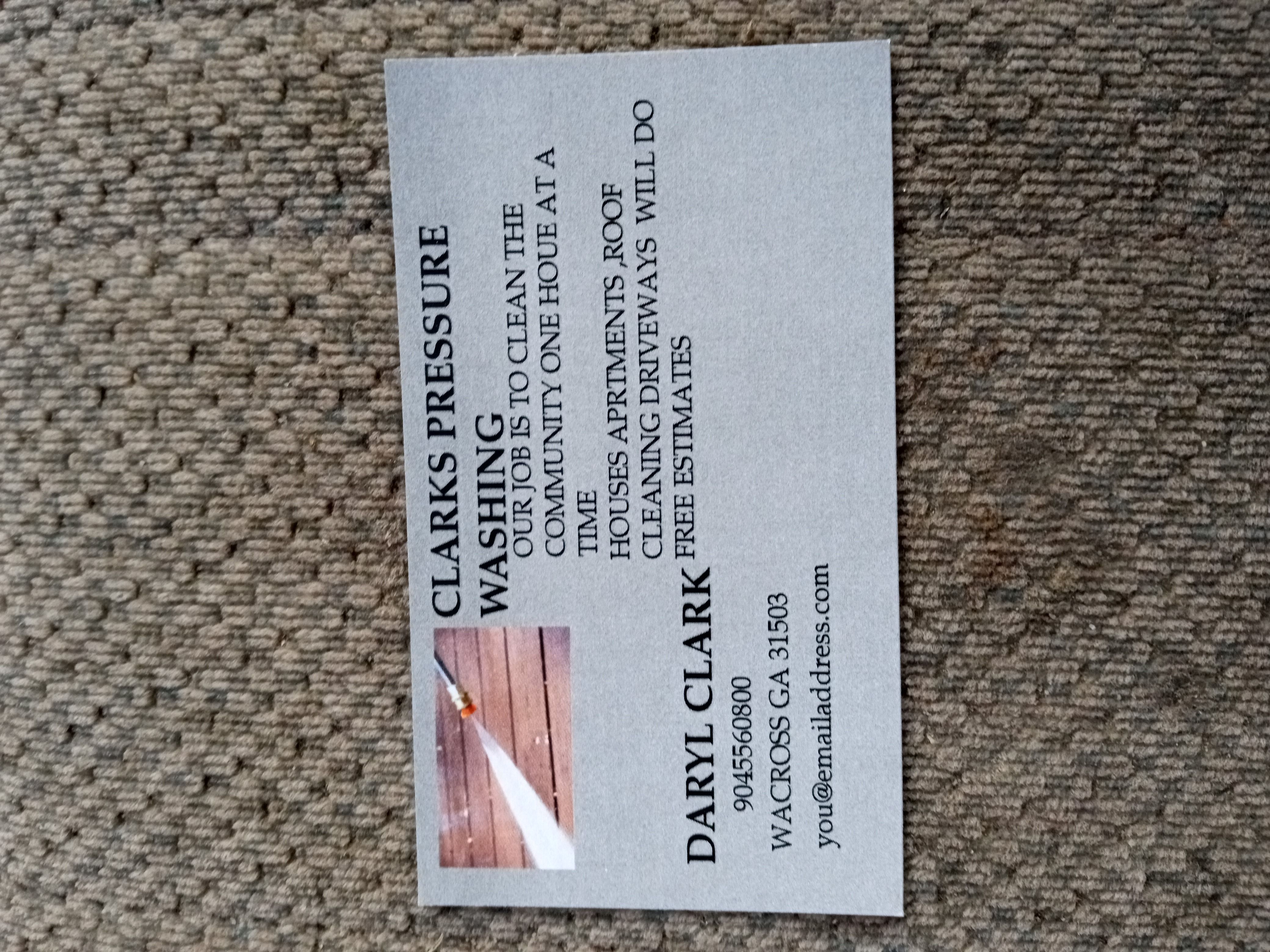 Clark's pressure washing logo