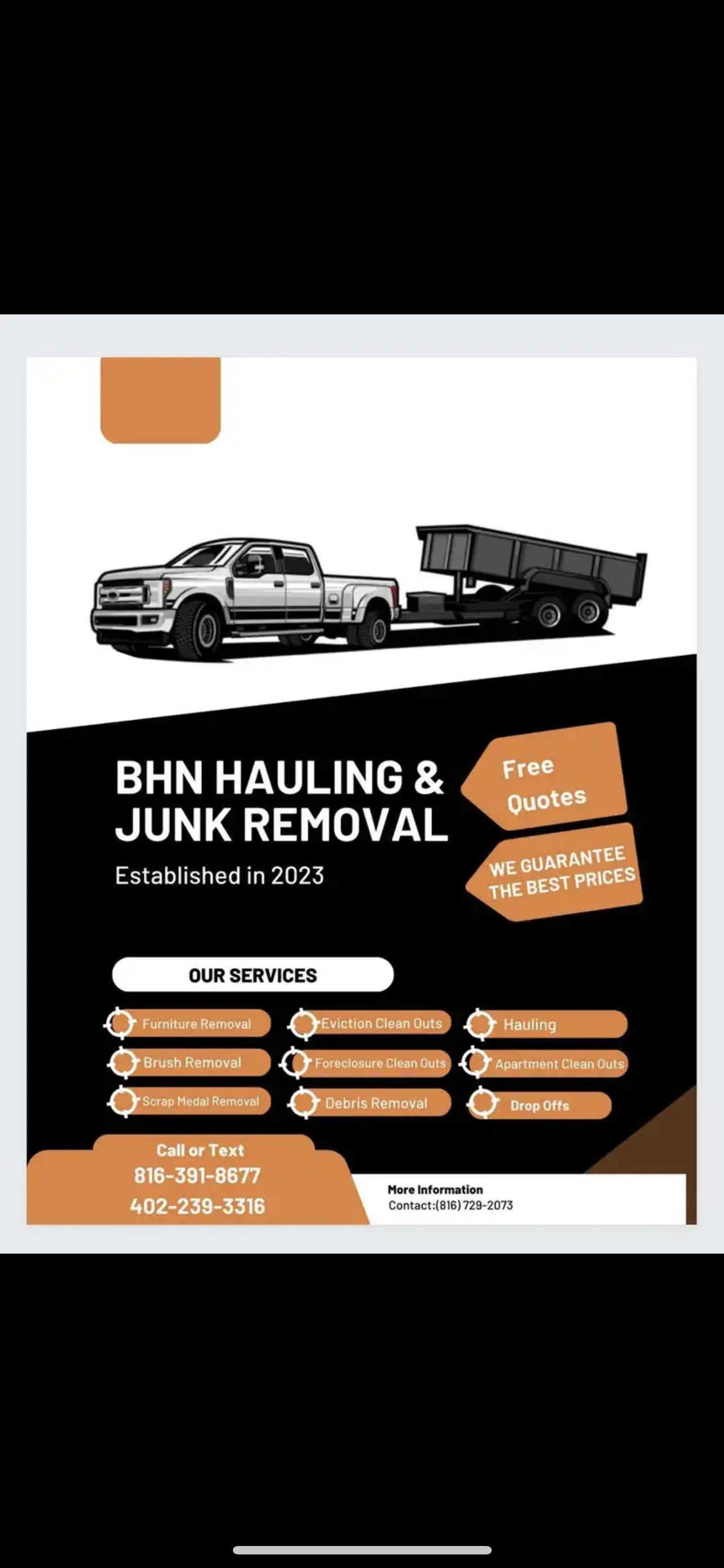 BHN Junk Removal & Hauling logo