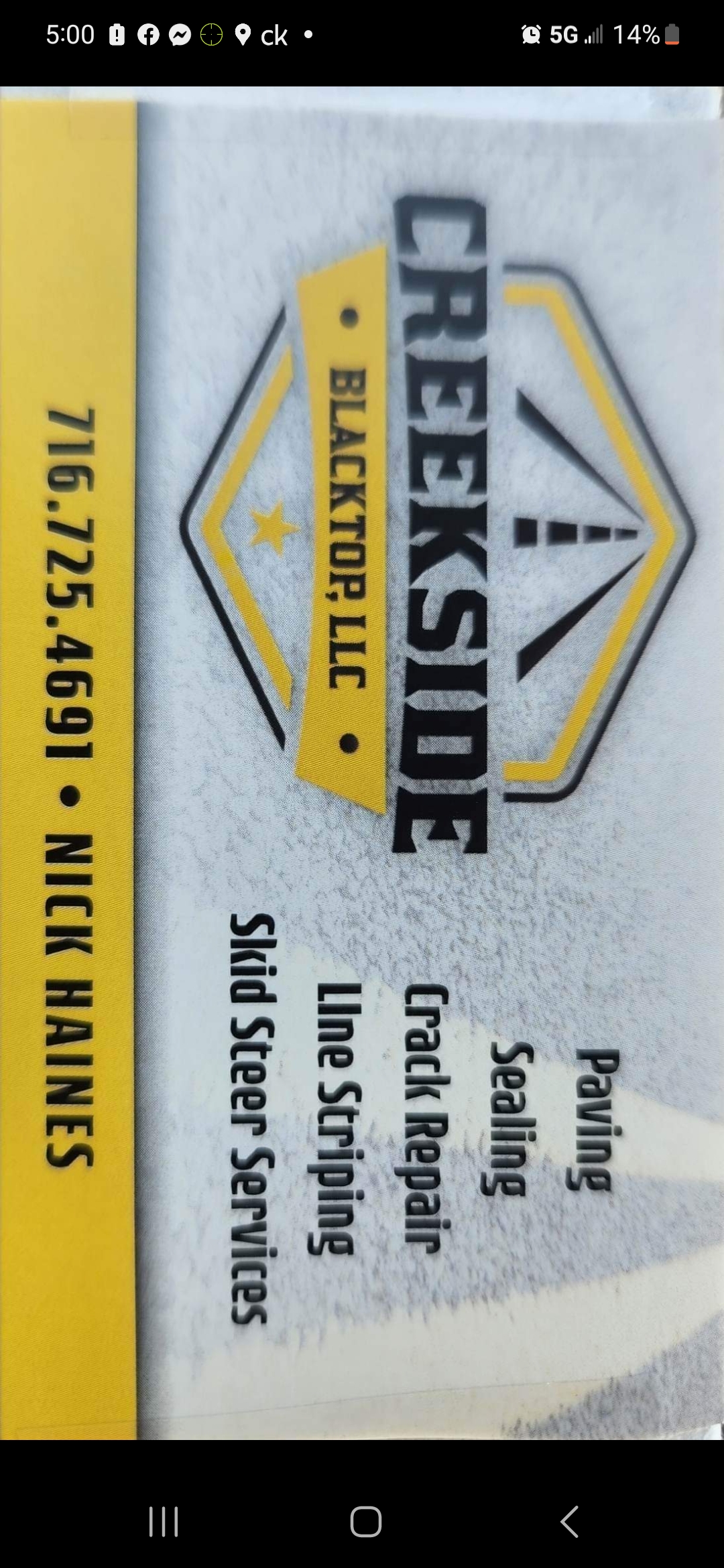 Creekside blacktop llc logo