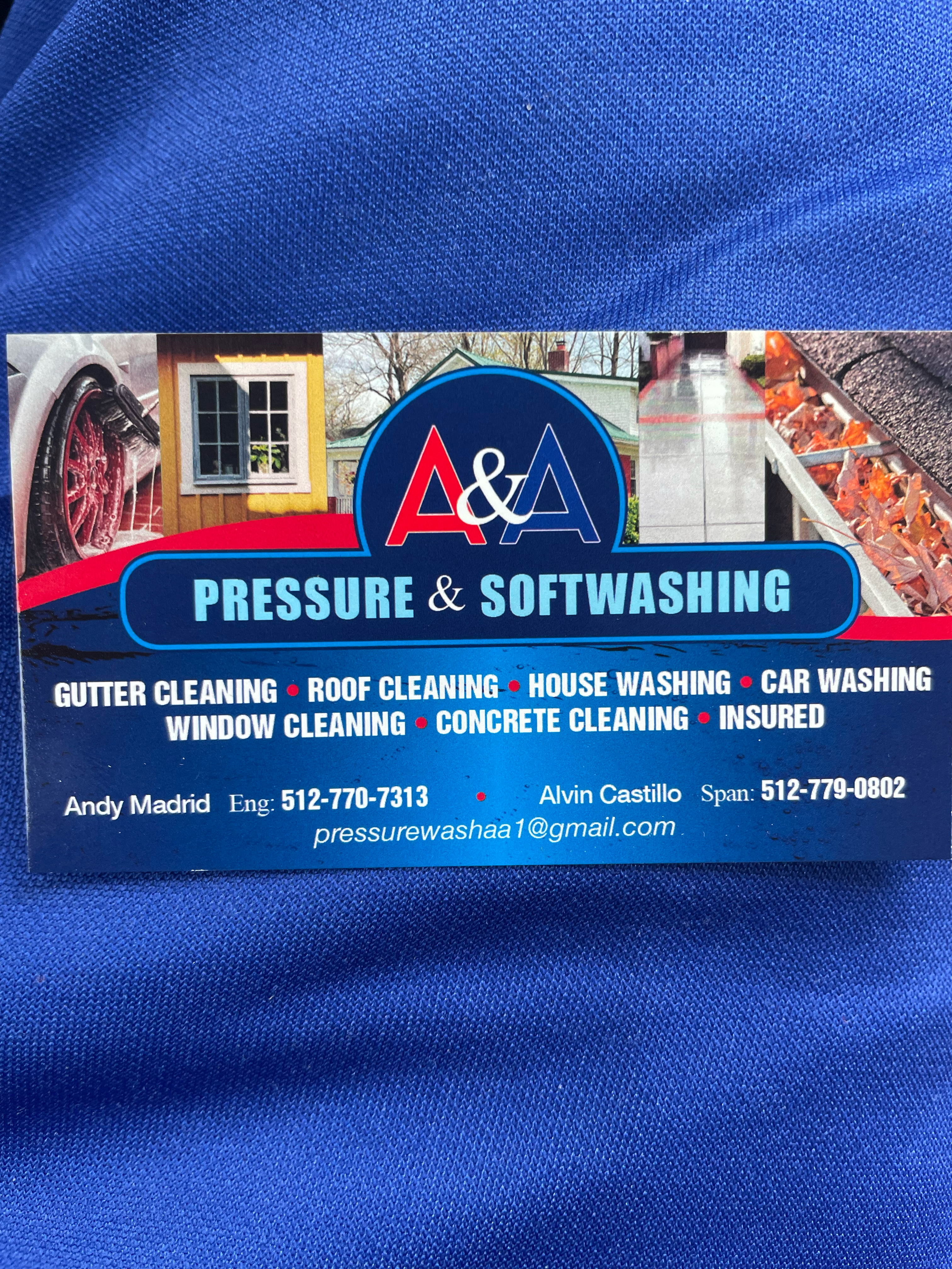 A&A Pressure/Soft Washing logo