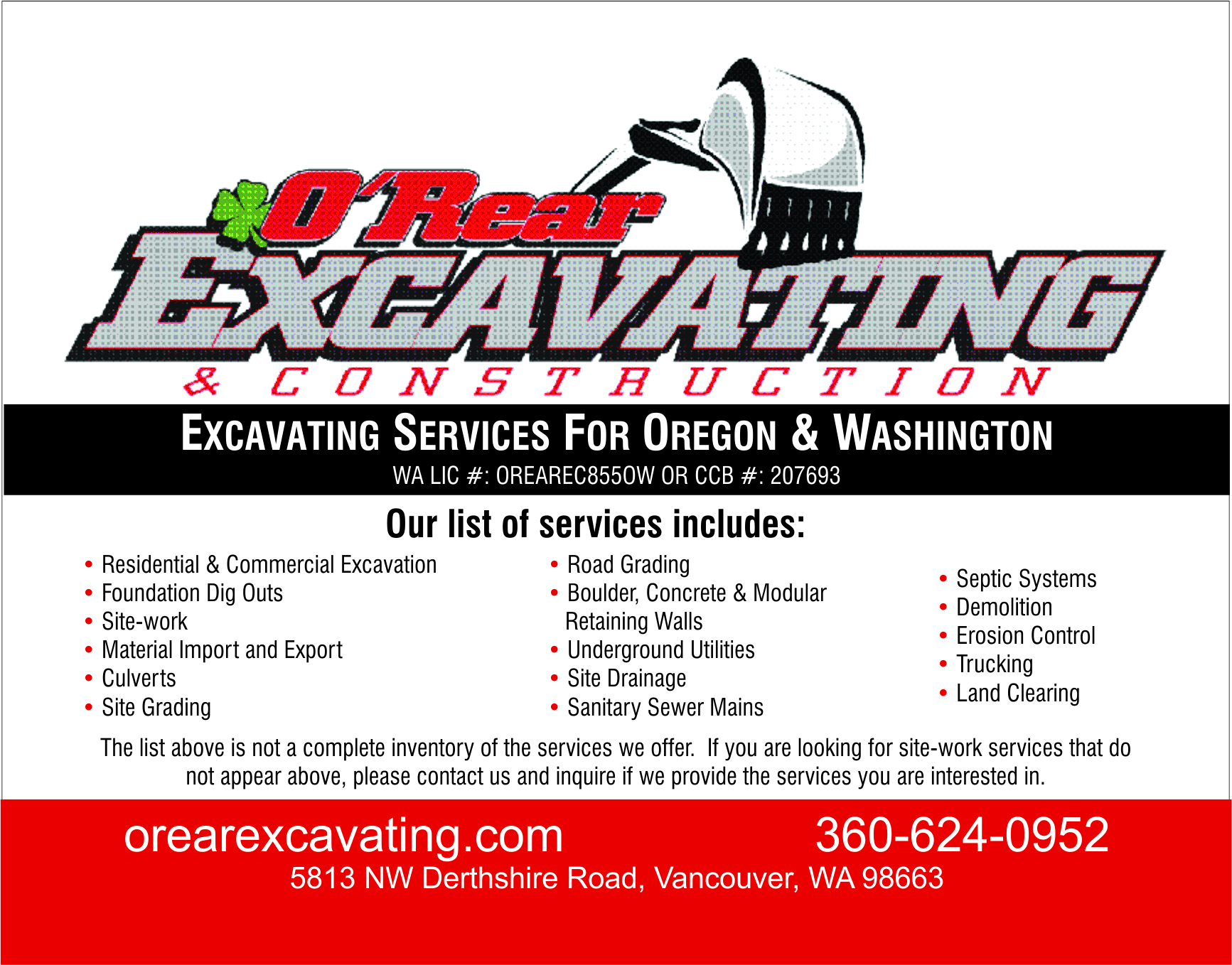 Avatar for O'Rear Excavating, Corp.
