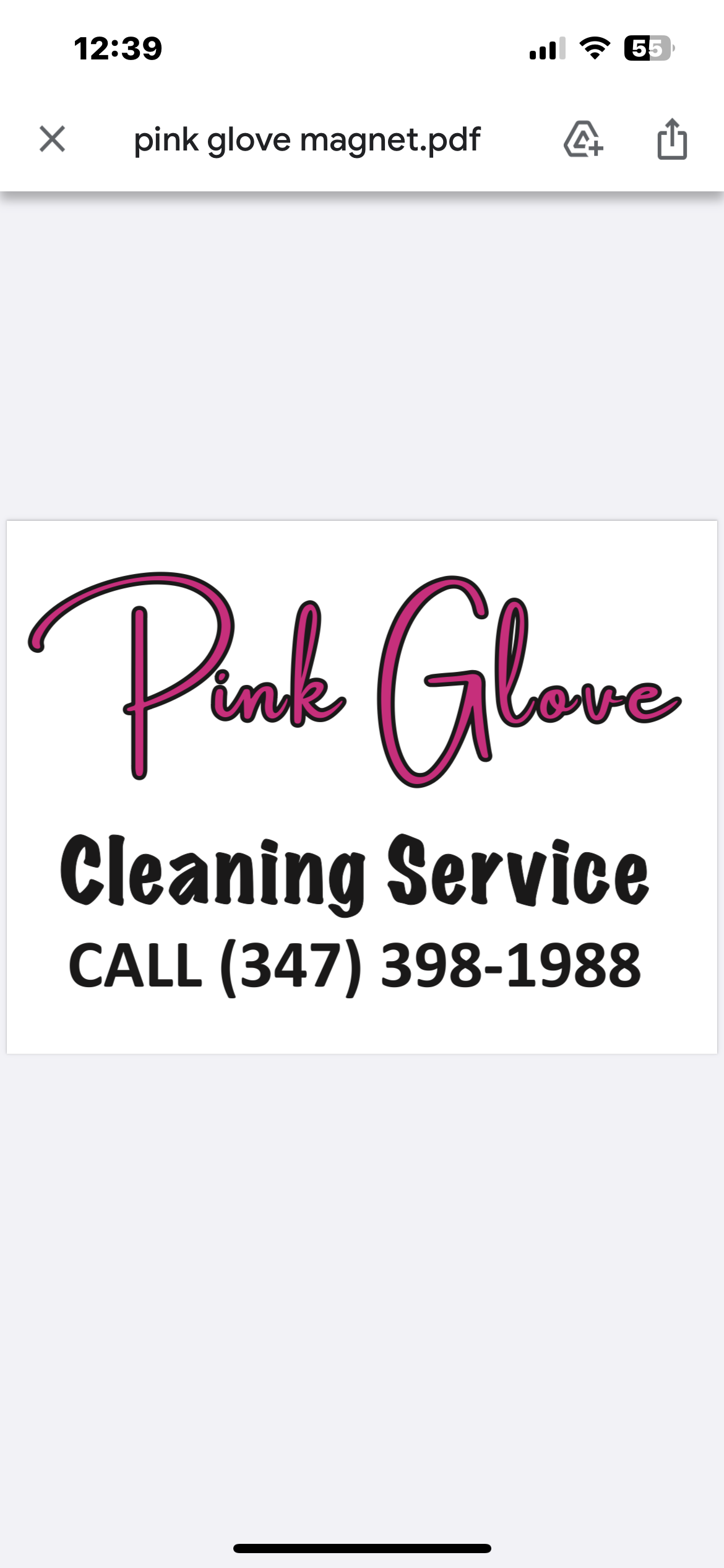 Logo for Pink Glove Cleaning Service