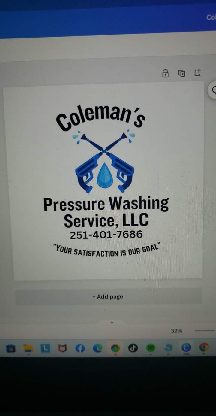 Coleman's Pressure Washing Service logo