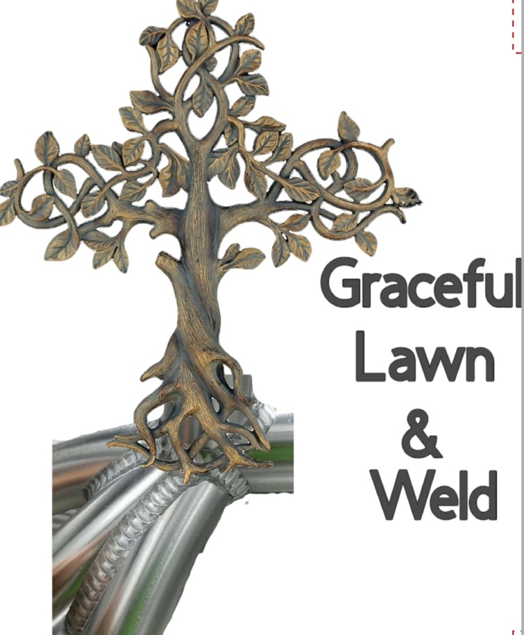 Graceful lawn and welding logo