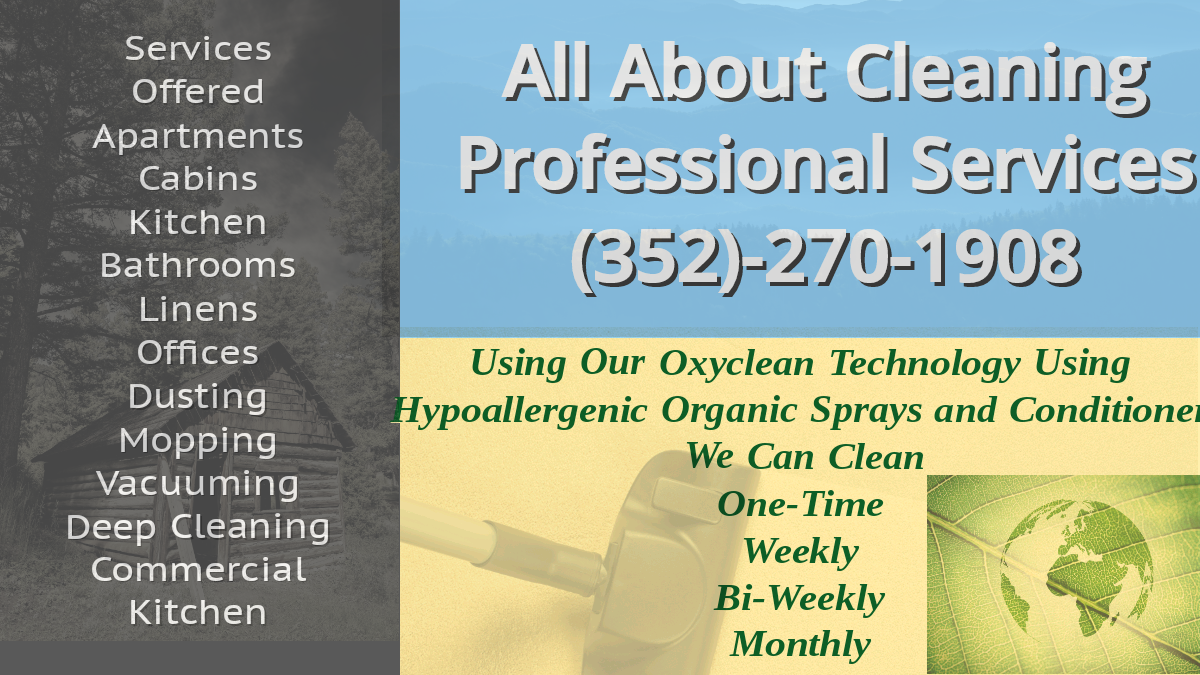 All about cleaning professional  services logo