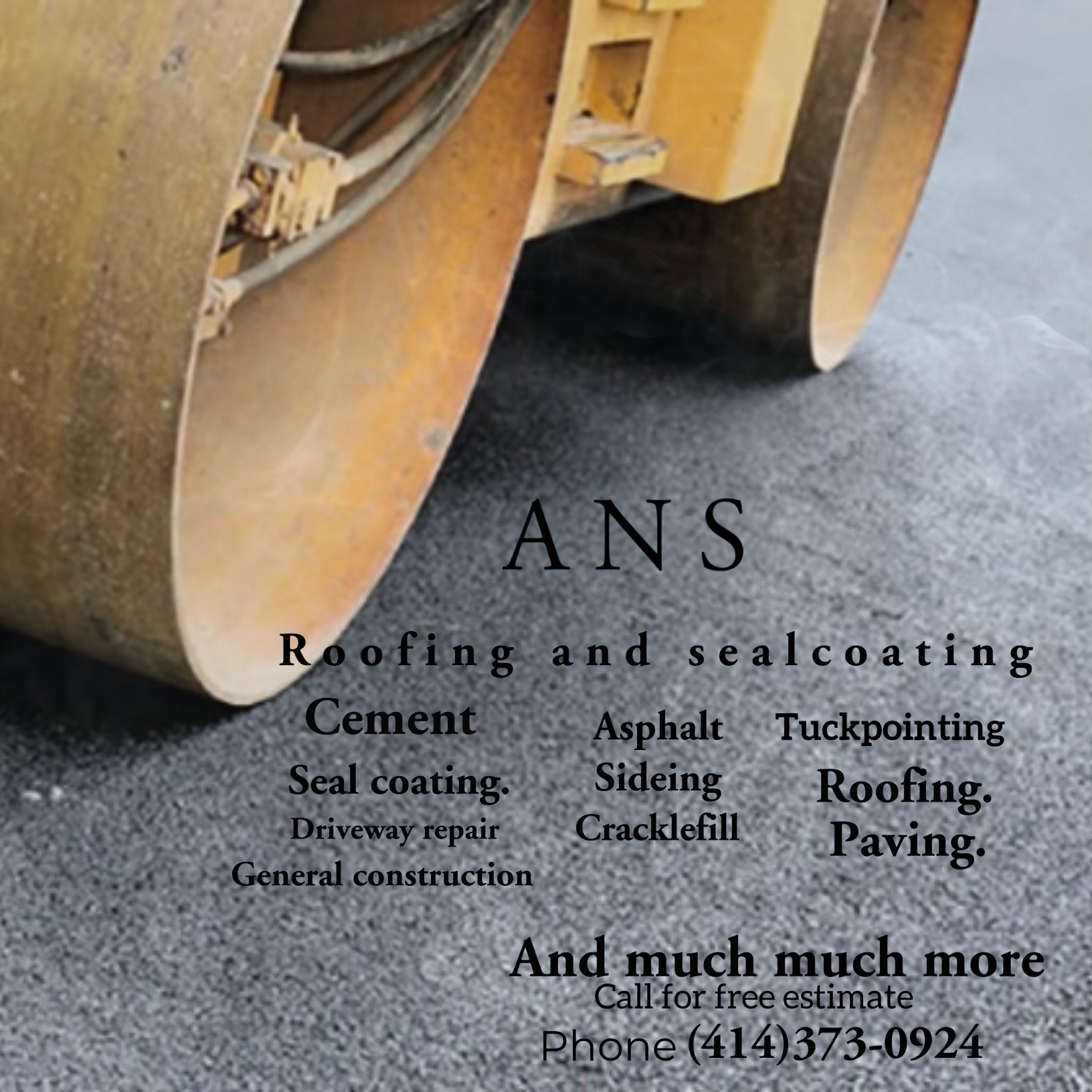 ANS roofing in Sealcoting logo