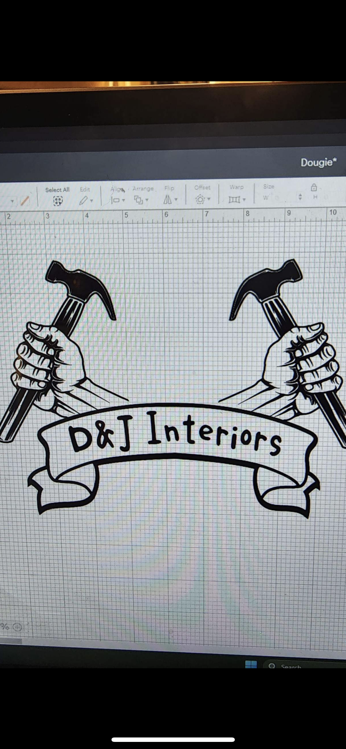 D&J interiors logo