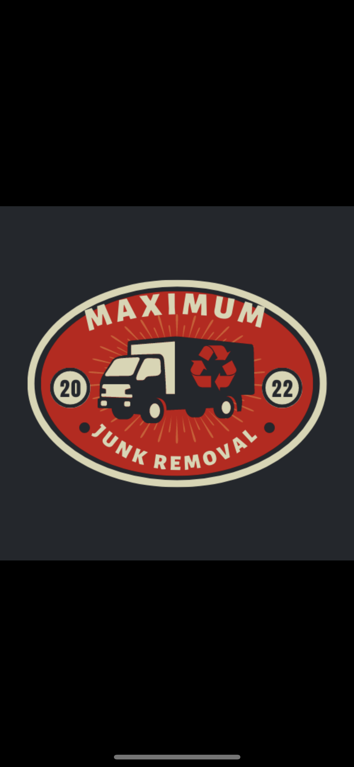 Maximum junk removal logo