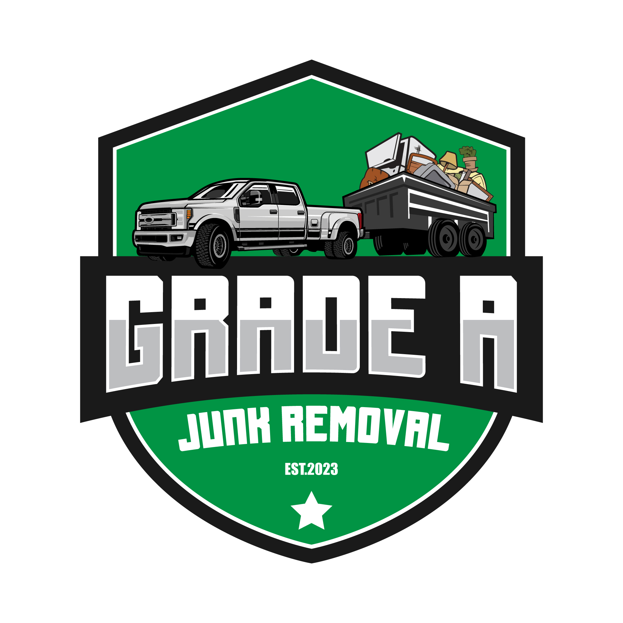 grade a junk removal logo