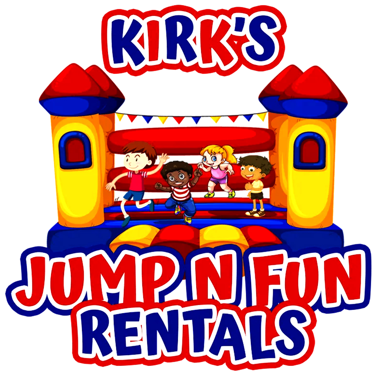 Kirk's Jump N Fun Rentals logo