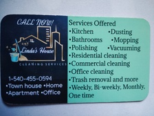 Linda's House cleaning services logo