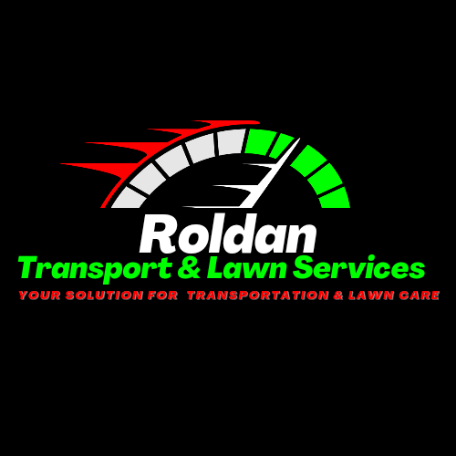 Roldan transport and lawn service logo