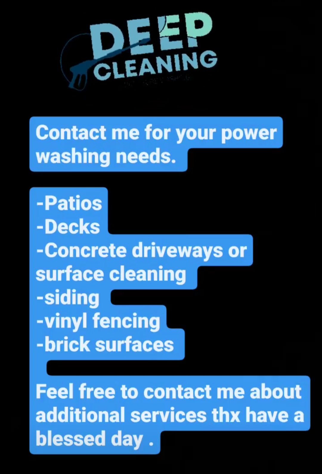 Deep Blue Pressure Washing logo