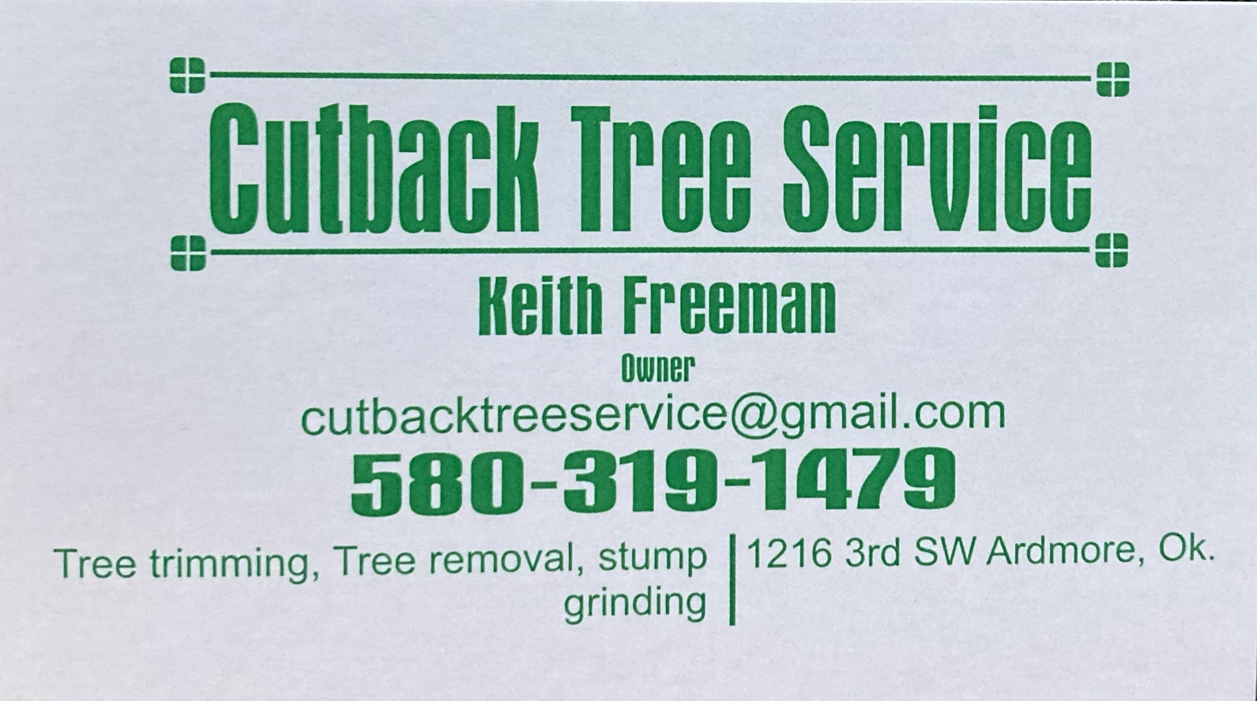 Logo for Cutback tree service